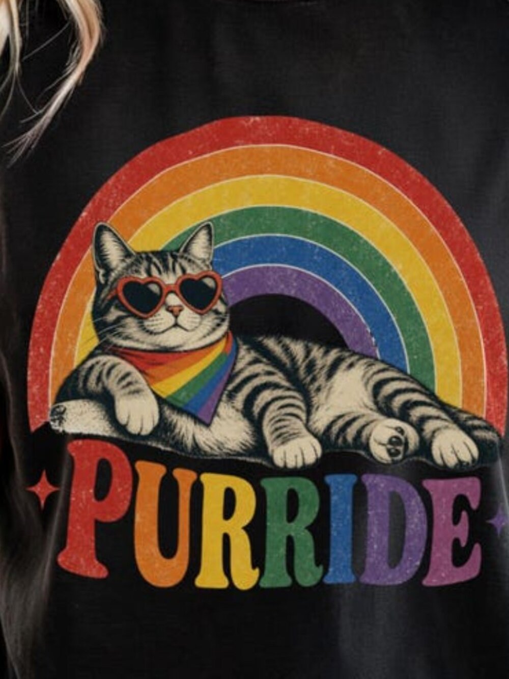 Purride Cat Shirt, Funny LGBTQ Cat Lover Tee - Picture 2 of 3